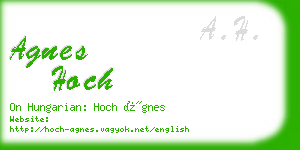 agnes hoch business card